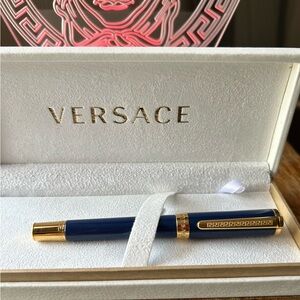 Versace Navy and Gold Luxury Roller Pen